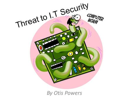 Threat to I.T Security By Otis Powers. Hacking Hacking is a big threat to society because it could expose secrets of the I.T industry that perhaps should.