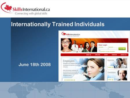 Internationally Trained Individuals June 18th 2008.