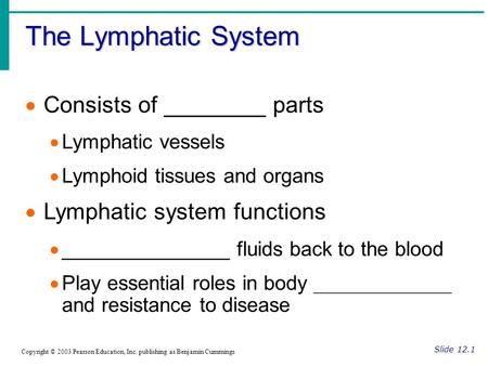 The Lymphatic System Consists of ________ parts