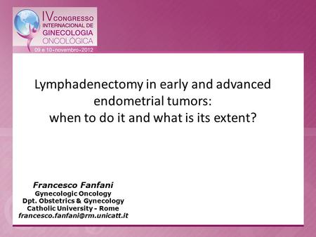 Dpt. Obstetrics & Gynecology Catholic University - Rome