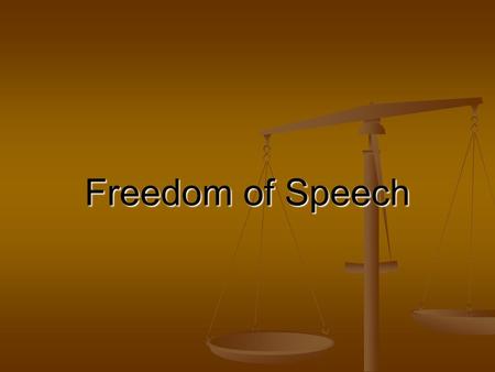 Freedom of Speech.  acts/funddocs/billeng.htm Amendment I “Congress shall make no law respecting an establishment.