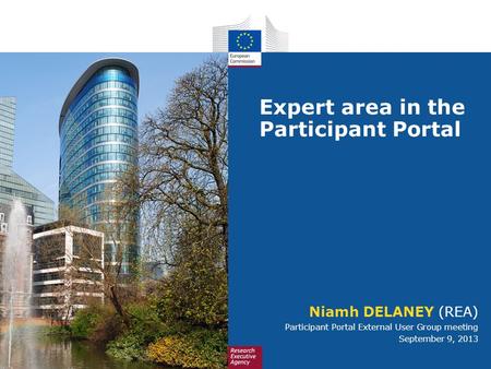 Expert area in the Participant Portal