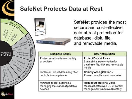 SafeNet Protects Data at Rest