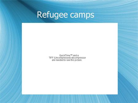 Refugee camps.  Q1-Some difficulties would be There is 3.5 square meters at the minimum that a refugee would live in.There is 5.5 square meters at the.