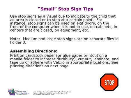 STOP “Small” Stop Sign Tips