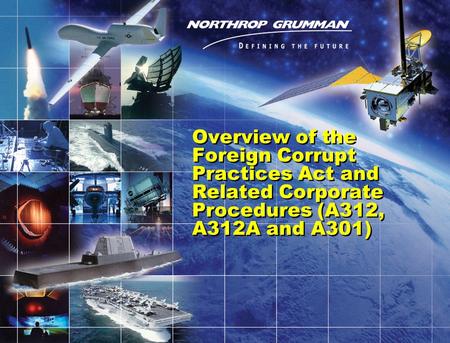 0 Overview of the Foreign Corrupt Practices Act and Related Corporate Procedures (A312, A312A and A301)