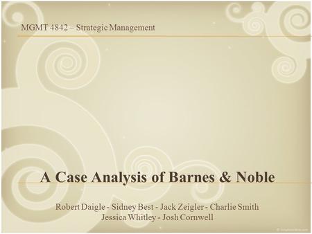 A Case Analysis of Barnes & Noble