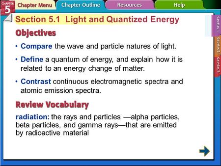 Section 5.1 Light and Quantized Energy
