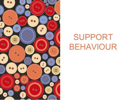 SUPPORT BEHAVIOUR. © 2012 Pearson Australia ISBN: 9781442541757 SUPPORT BEHAVIOUR Supportive environments The goal of a supportive environment is to build.