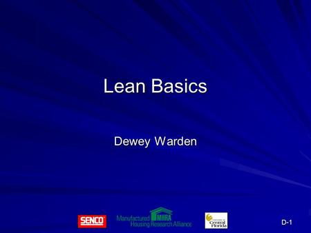 Lean Basics Dewey Warden.