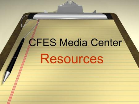 CFES Media Center Resources. Library Pro Accessible from your classroom - lets you find out without coming to the library if we have an item and if it.