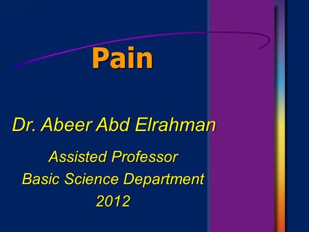 Assisted Professor Basic Science Department 2012