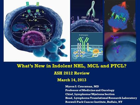 What’s New in Indolent NHL, MCL and PTCL