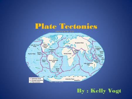 Plate Tectonics By : Kelly Vogt.