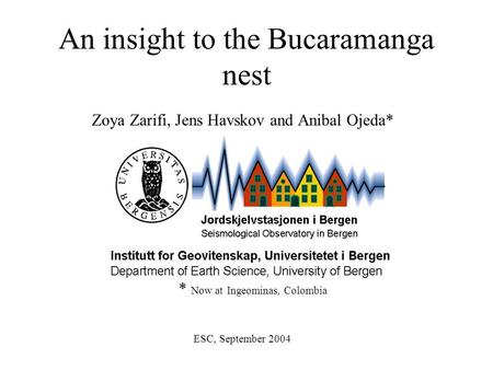An insight to the Bucaramanga nest