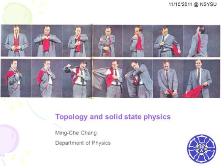 Topology and solid state physics