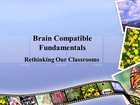 Brain Compatible Fundamentals Rethinking Our Classrooms.