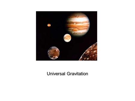 Universal Gravitation. 2Physics 1100 – Spring 2012 Chapter 9 - Gravity Universal Law of GravityUniversal Law of Gravity Universal Gravitational Constant,