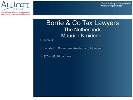 Borrie & Co Tax Lawyers The Netherlands Maurice Kruidenier