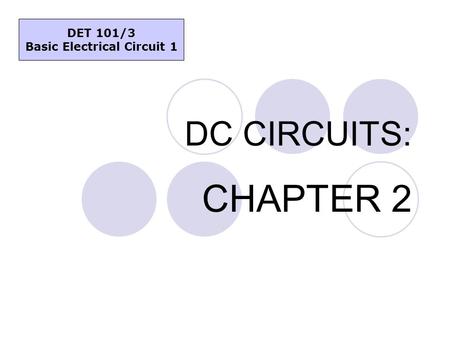 Basic Electrical Circuit 1