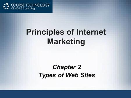 Principles of Internet Marketing Chapter 2 Types of Web Sites.