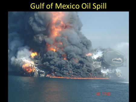 Gulf of Mexico Oil Spill. News Report This lesson you need to collect information on the Gulf of Mexico oil spill to help you write your own news bulletin.