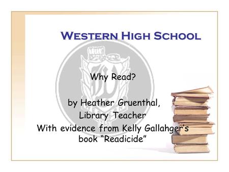With evidence from Kelly Gallahger’s book “Readicide”