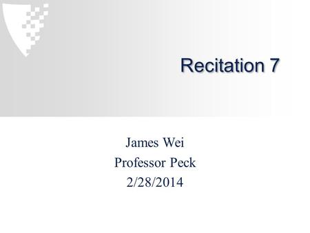 Recitation 7 James Wei Professor Peck 2/28/2014. Covered in this Recitation LinkedList practice with JUnit testing Submit through ambient.
