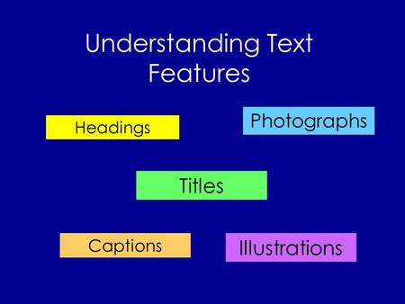 Understanding Text Features