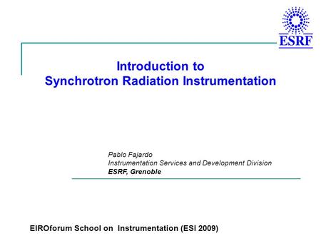 Introduction to Synchrotron Radiation Instrumentation