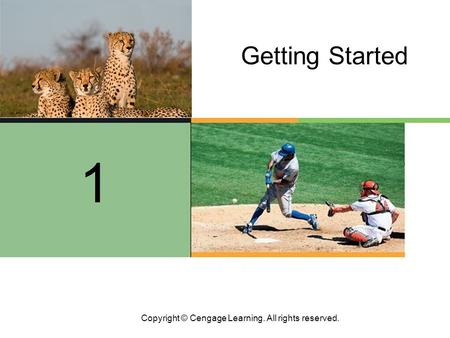 Copyright © Cengage Learning. All rights reserved. Getting Started 1.