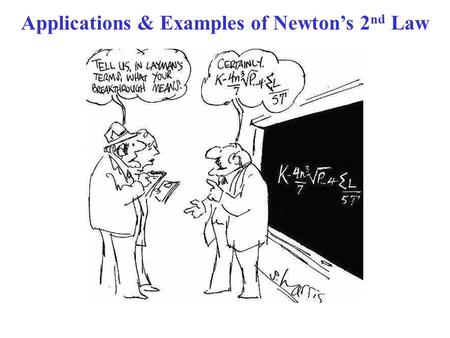 Applications & Examples of Newton’s 2nd Law