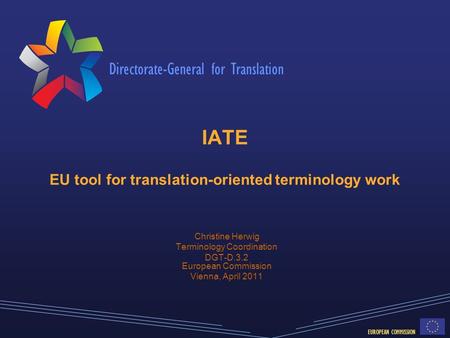 IATE EU tool for translation-oriented terminology work