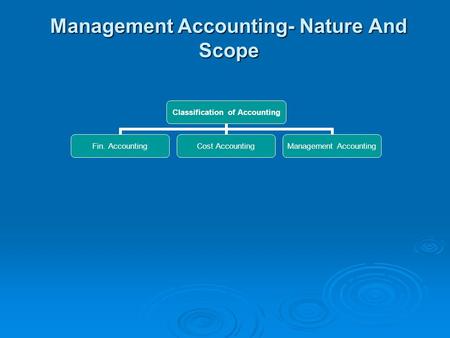 Management Accounting- Nature And Scope
