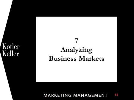 7 Analyzing Business Markets