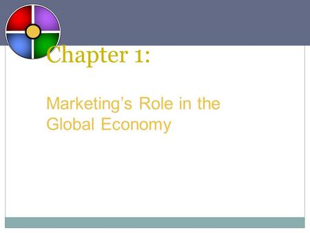 Chapter 1: Marketing’s Role in the Global Economy.