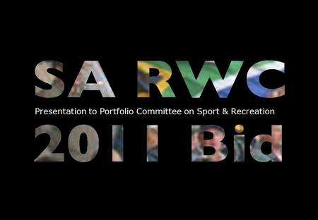 1 Presentation to Portfolio Committee on Sport & Recreation.