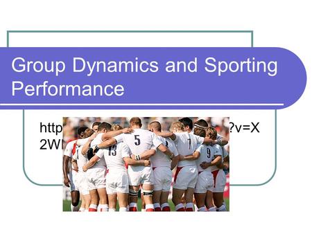 Group Dynamics and Sporting Performance