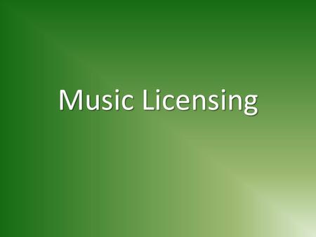 Music Licensing. American Society of Composers, Authors and Publishers First music licensing or “publishing” organization First music licensing or “publishing”