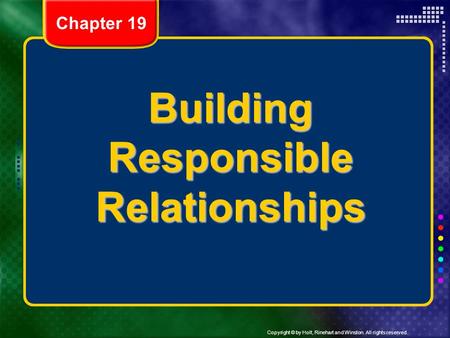 Building Responsible Relationships