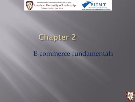 E-commerce fundamentals