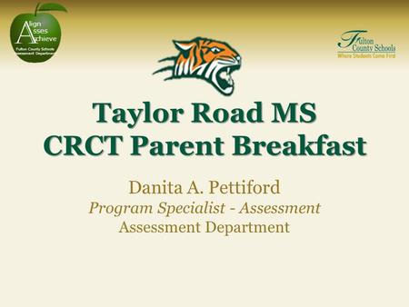 Taylor Road MS CRCT Parent Breakfast