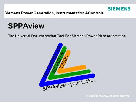 Siemens Power Generation, Instrumentation &Controls