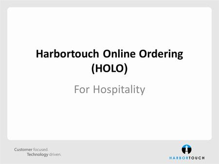 Harbortouch Online Ordering (HOLO)