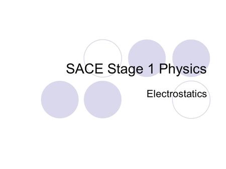 SACE Stage 1 Physics Electrostatics. The Structure of the Atom Modern Atomic Theory Began in 1897 when English Physicist J. J. Thompson discovered the.