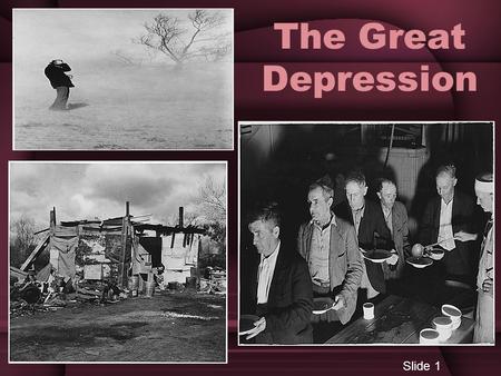 The Great Depression Slide 1. The Nations Sick Economy Towards the end of the 1920’s serious problems threatened economic prosperity. Railroads, textiles,