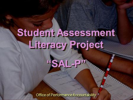Student Assessment Literacy Project (SAL-P) - Secondary