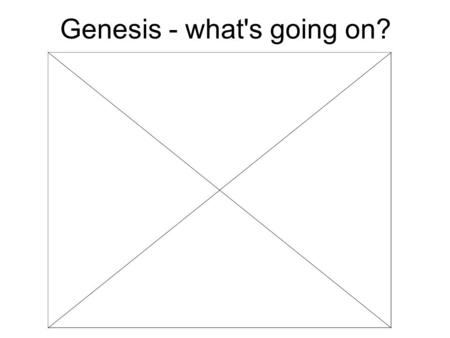 Genesis - what's going on?
