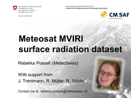 Meteosat MVIRI surface radiation dataset