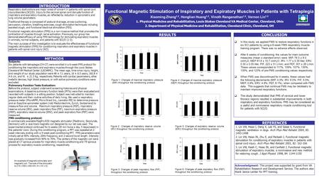Functional Magnetic Stimulation of Inspiratory and Expiratory Muscles in Patients with Tetraplegia Xiaoming Zhang 1,2, Honglian Huang 1,2, Vinoth Ranganathan.